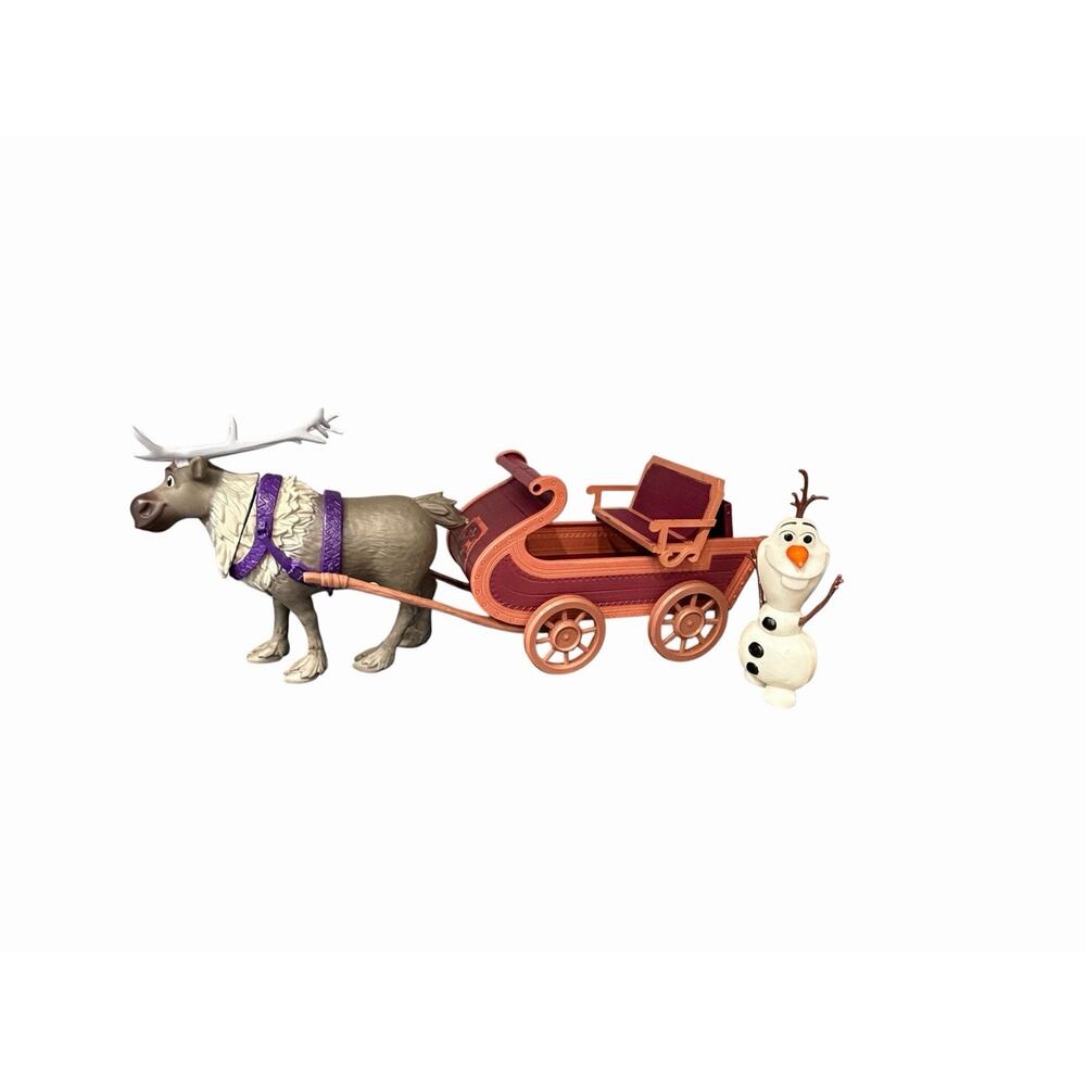 Frozen II Sledding Adventures Playset Reindeer Sven & Sleigh & Olaf Figures